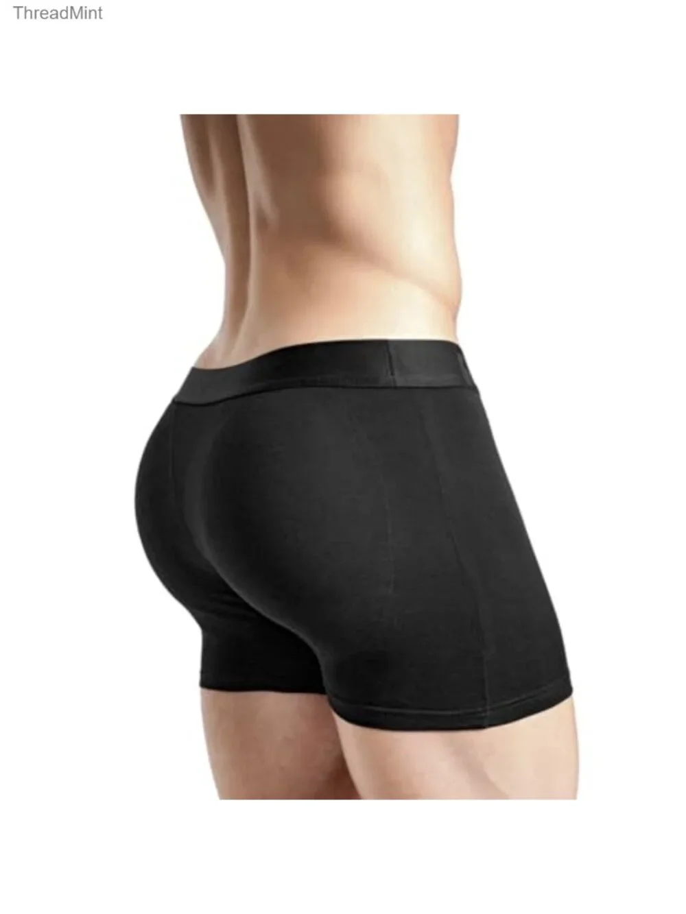 Men's Padded Underwear Boxer Briefs Removable Butt Enhancing Pads